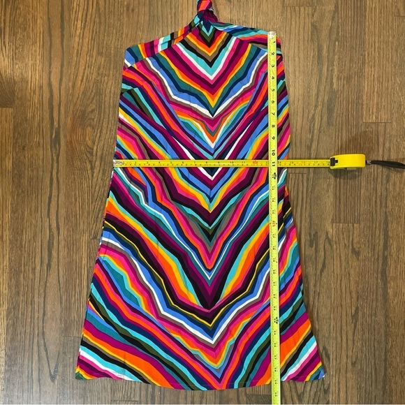 NWT 𝅺TRINA TURK Louvre Short Halter Stripe Dress Size Small - Picture 7 of 11